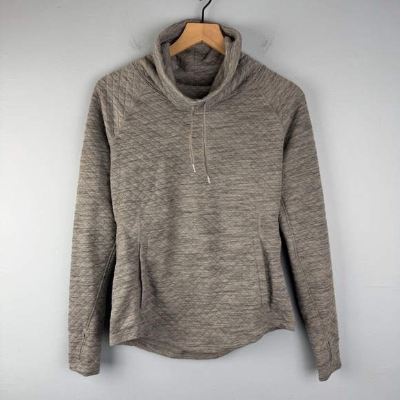 Marmot Annie Cowl High Neck Pullover Quilted Sweatshirt Gray Women's Sz‎ Small - Picture 1 of 7